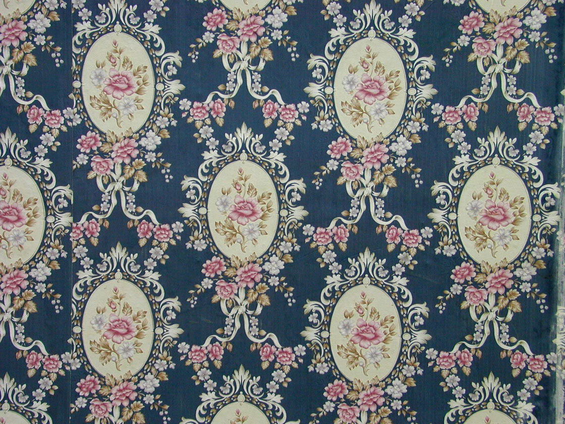 Amazing Blue And Pink Floral Vintage Wallpaper Attend Restful