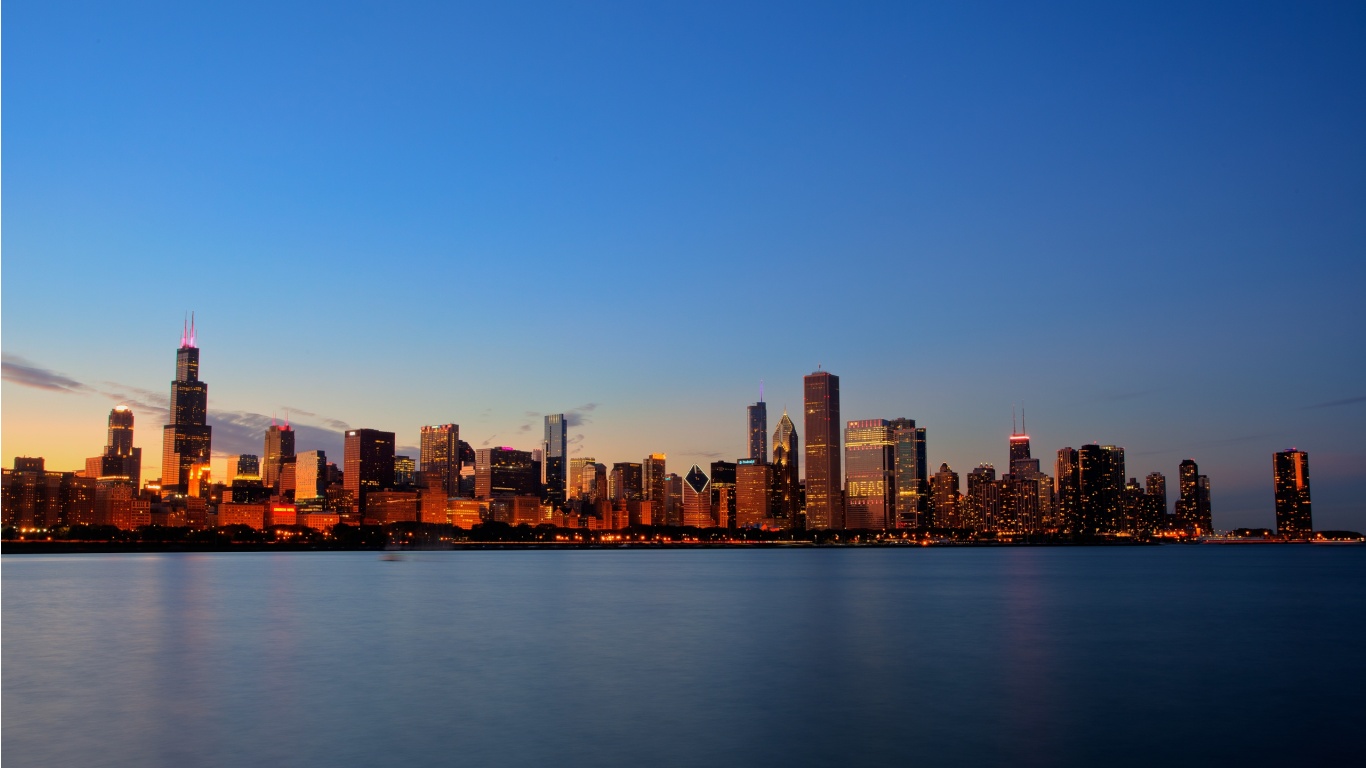 Chicago Skyline   1366x768   197744 1366x768