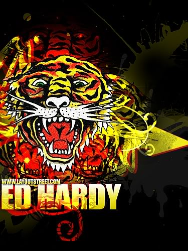 Ed Hardy Tiger Graphics Wallpaper Pictures For