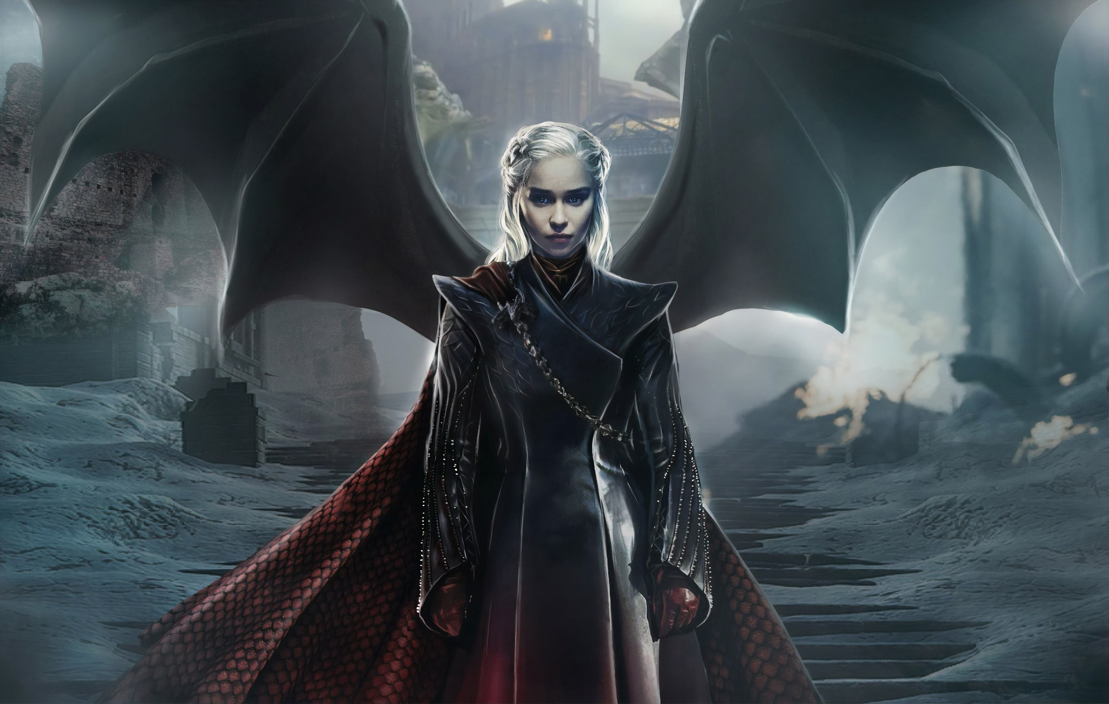 Daenerys Dragon Wings Wallpaper