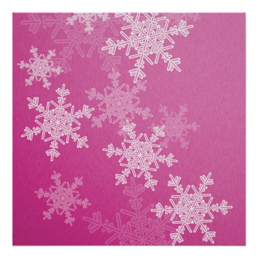 White Christmas Snowflake Backgrounds Girly pink and white christmas
