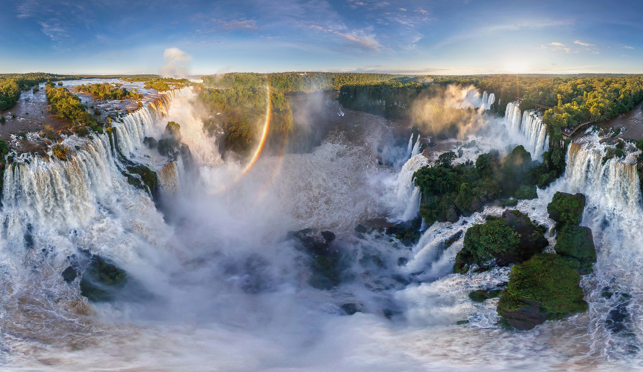 Waterfall Landscape Water Nature Iguazu Falls
