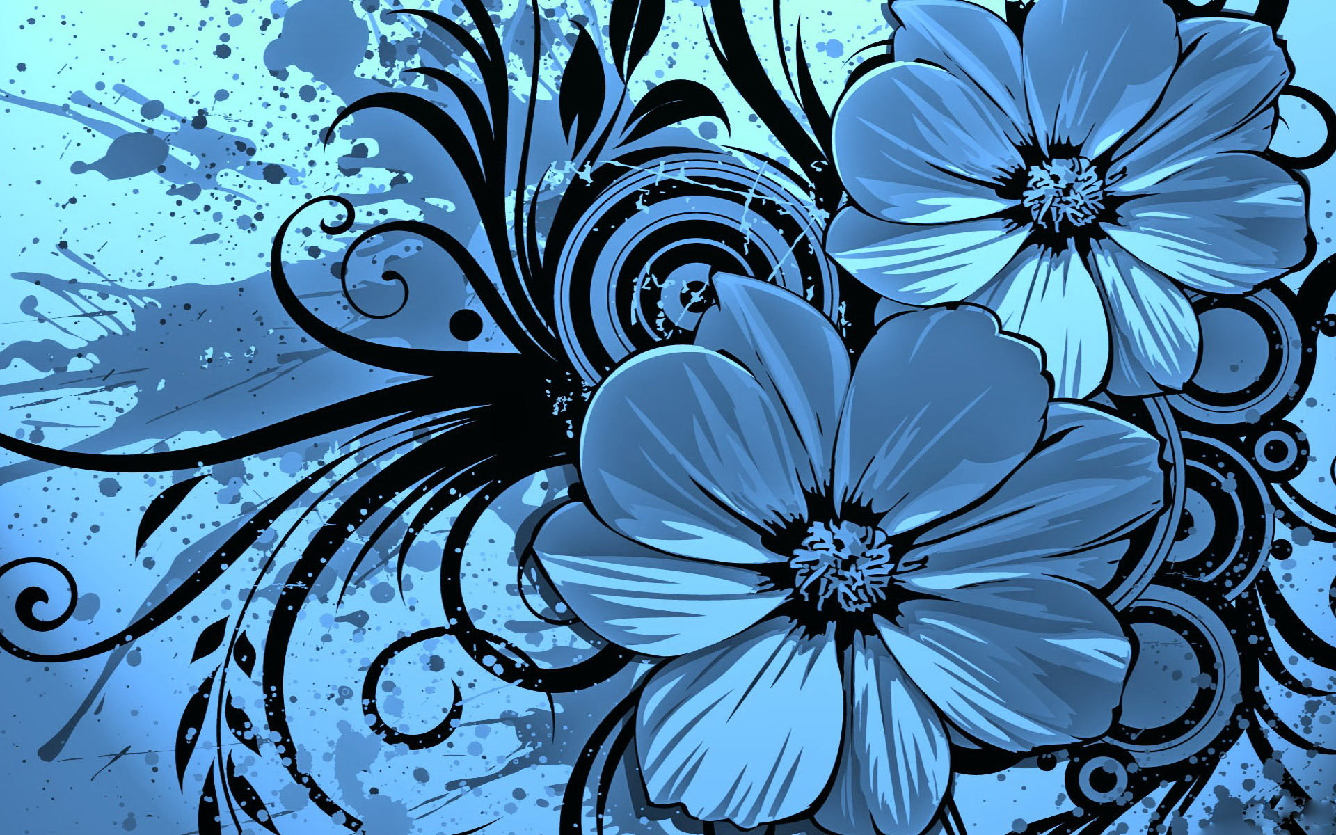 Blue Flower Wallpaper High Definition Quality
