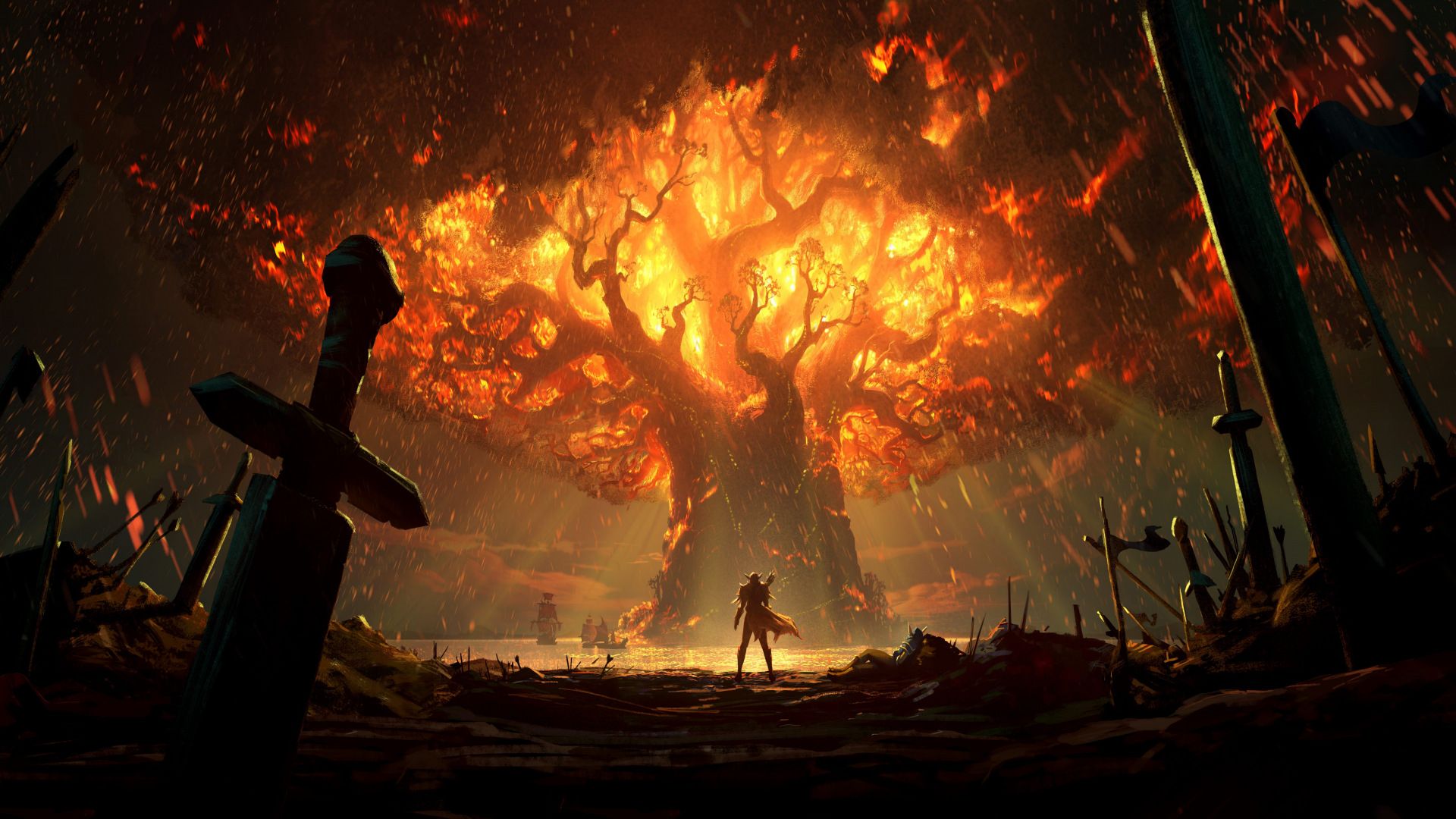 World Of Warcraft Battle For Azeroth Teldrassil Burns Video
