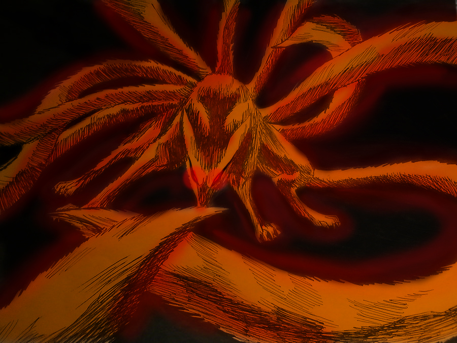 Nine Tailed Fox Demon Color By Fantasydograt Drjt Pixel