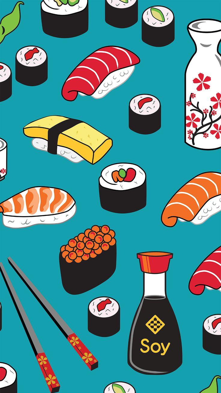 Sushi Pattern Socksmith Design Cute Patterns Wallpaper