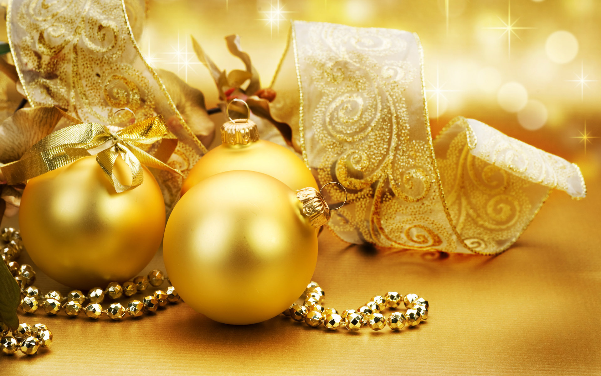 Golden Christmas ornaments   Christmas Wallpaper 22229806