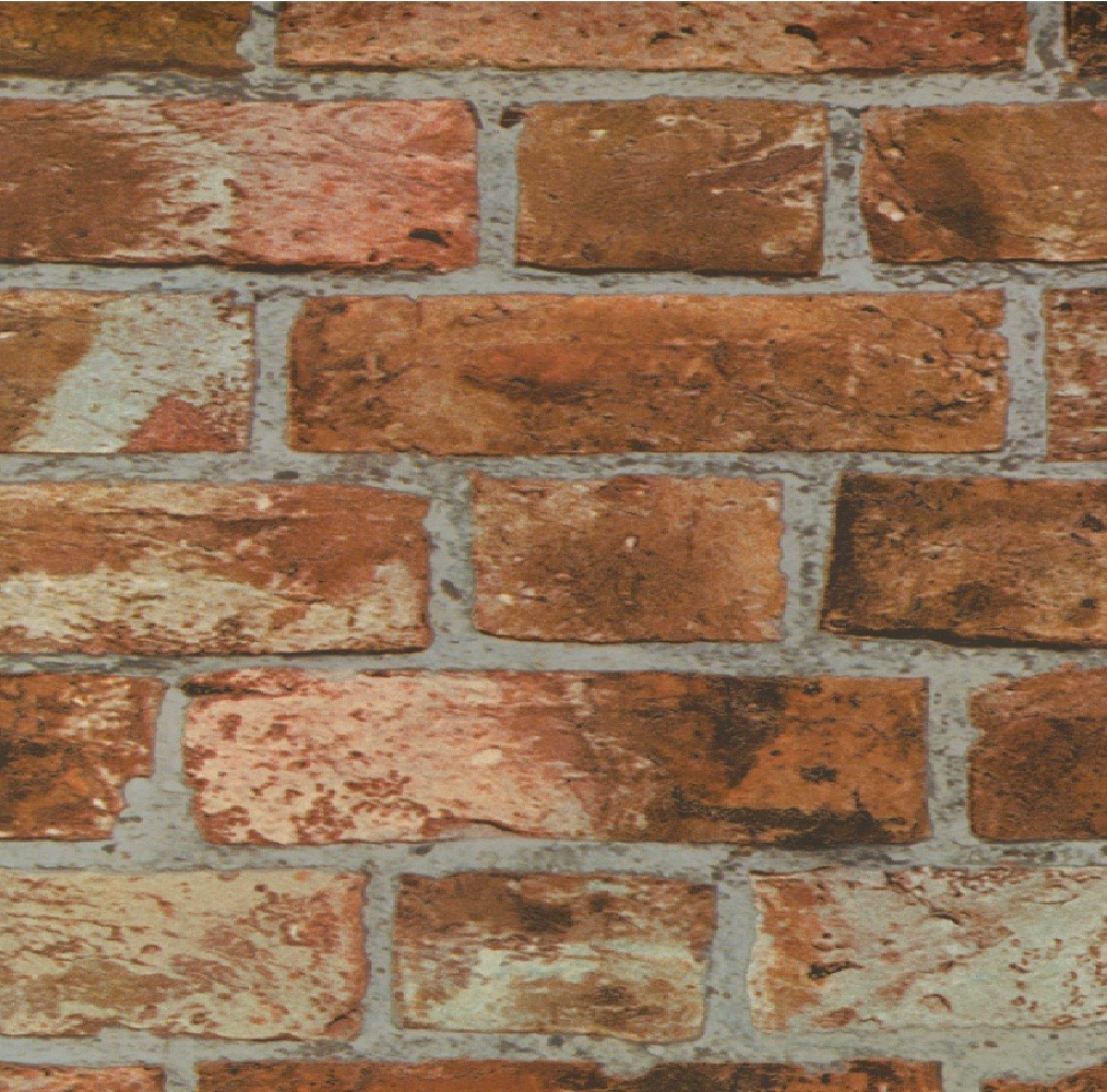 Distinctive Brick Wall Stone Sandstone Effect 10m Wallpaper Roll