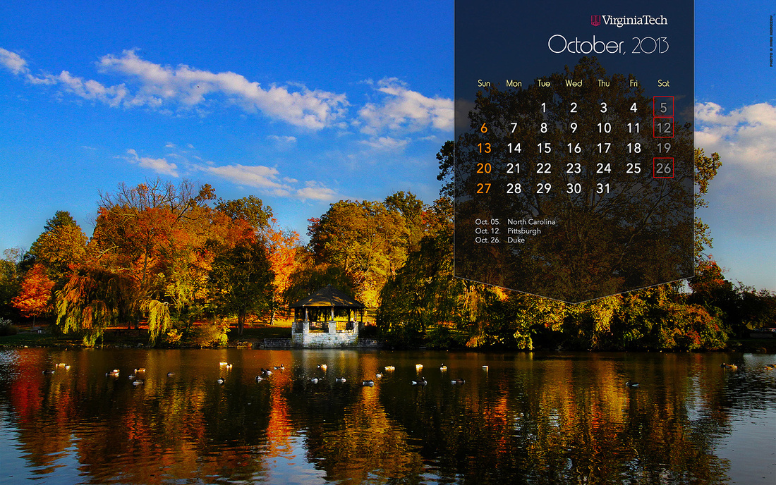 Calendar Wallpaper Drillfield Virginia Tech Desktop