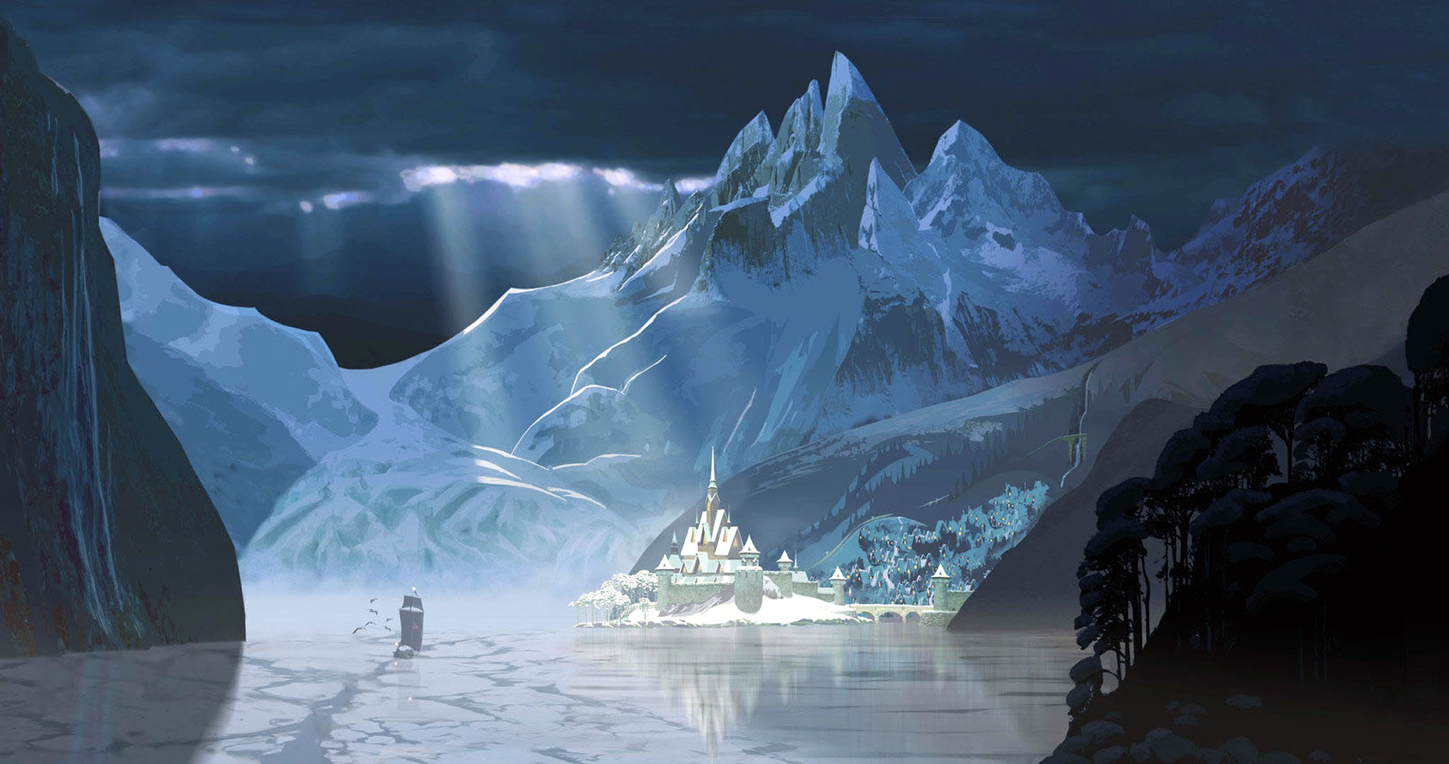 Wallpaper Disney Frozen Concept Art