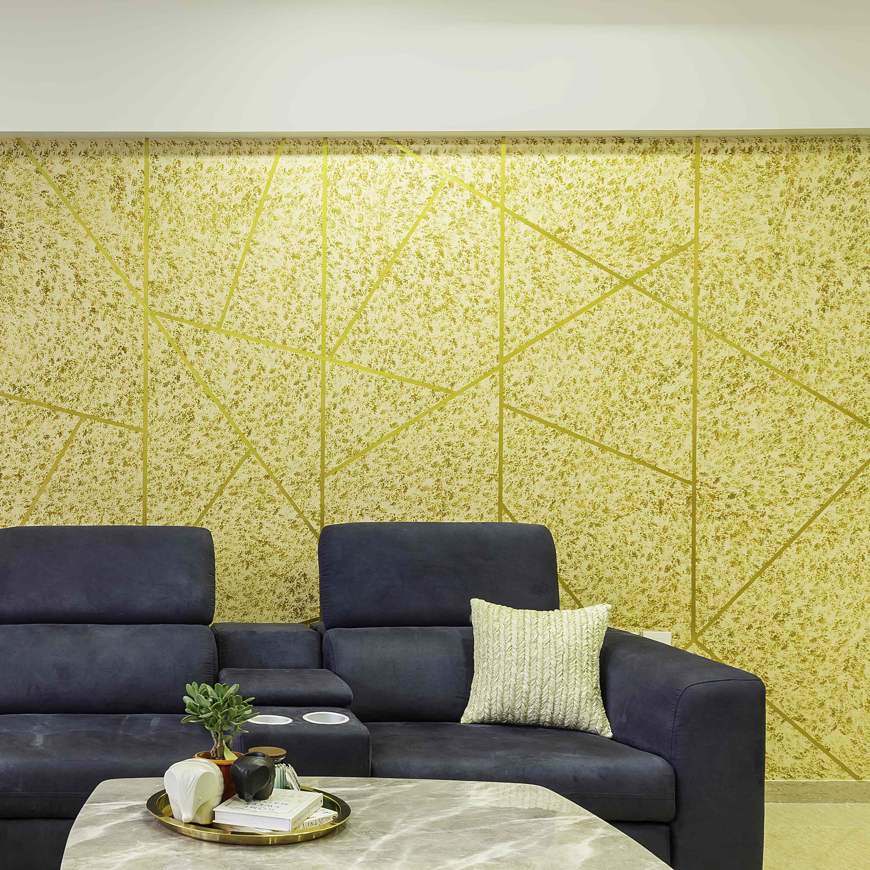 Textured Yellow Wallpaper For Living Rooms