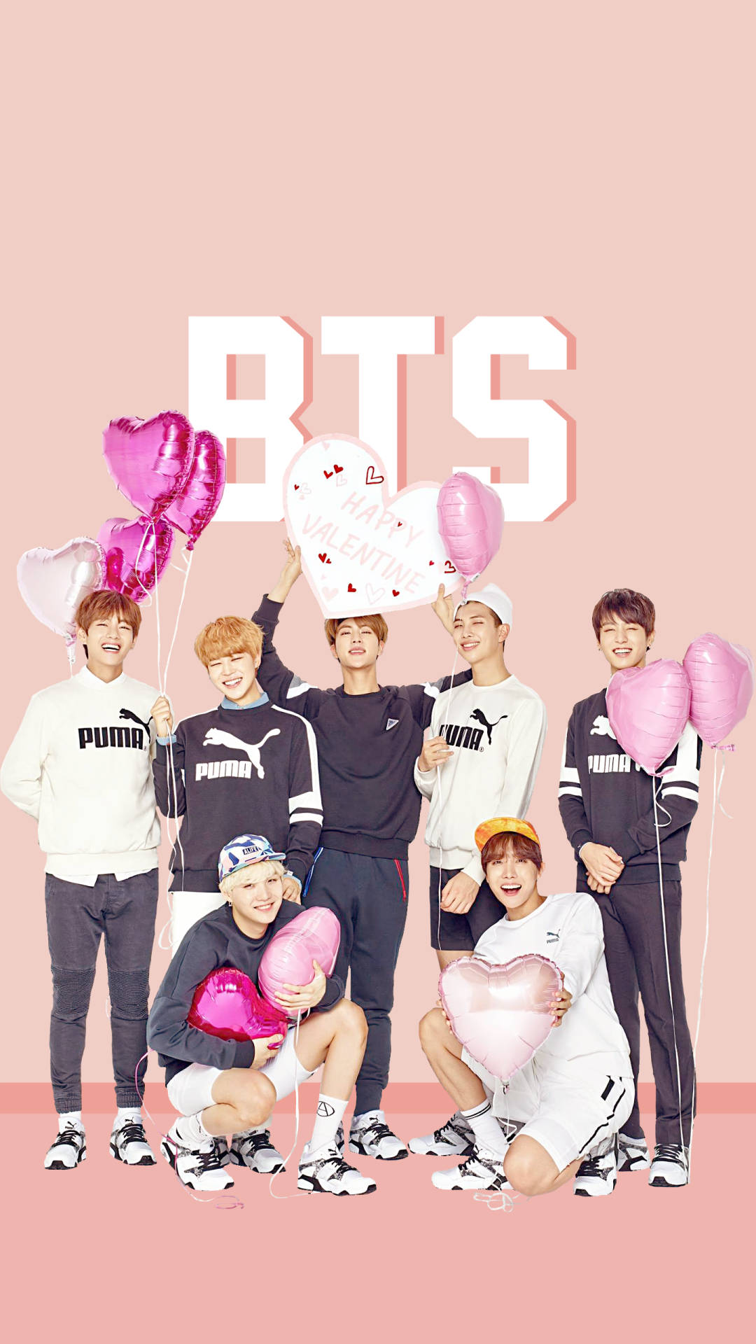 Bts Cartoon Background Wallpaper