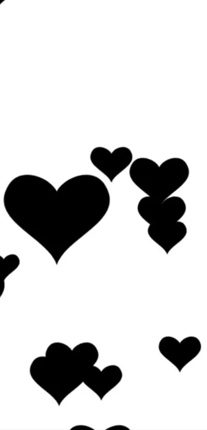 Black Heart Pattern Wallpaper