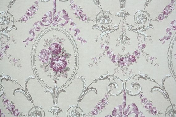 S Vintage Wallpaper Purple Rose By Kitschykoocollage On