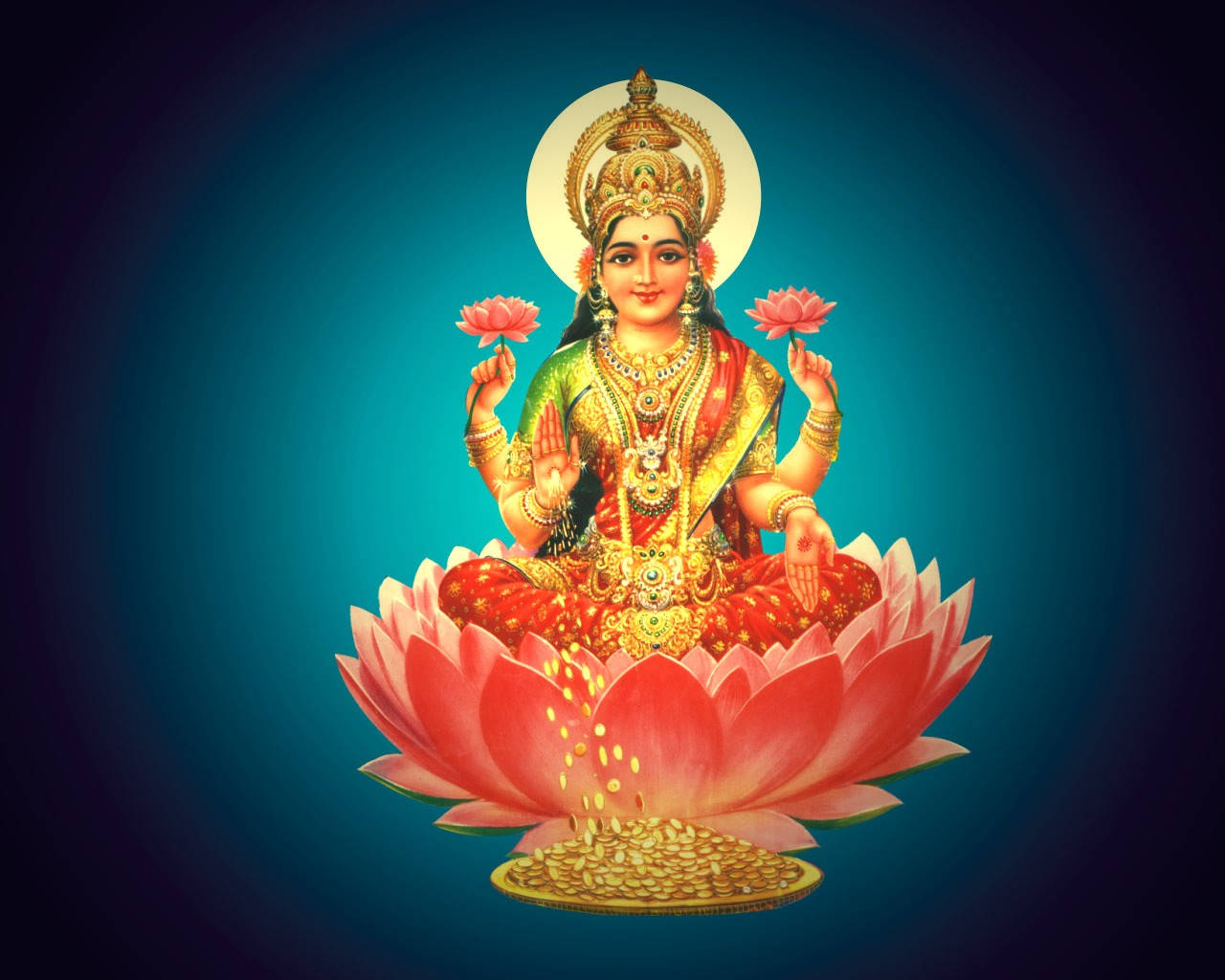 Goddess Lakshmi HD Wallpaper