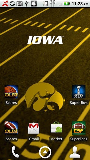 Iowa Hawkeyes Live Wallpaper App for Android