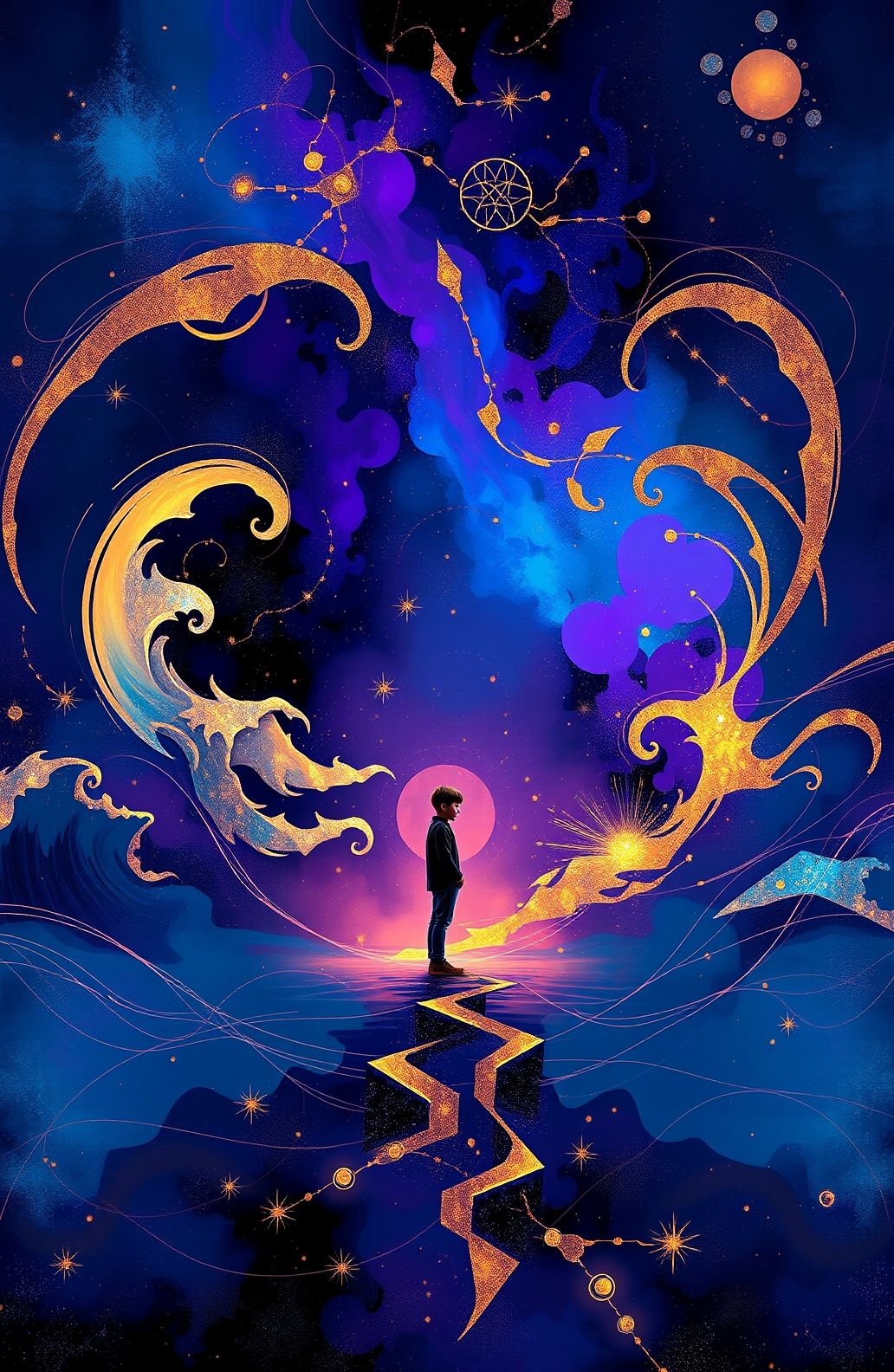 Abostrak Alone Boy Wallpaper
