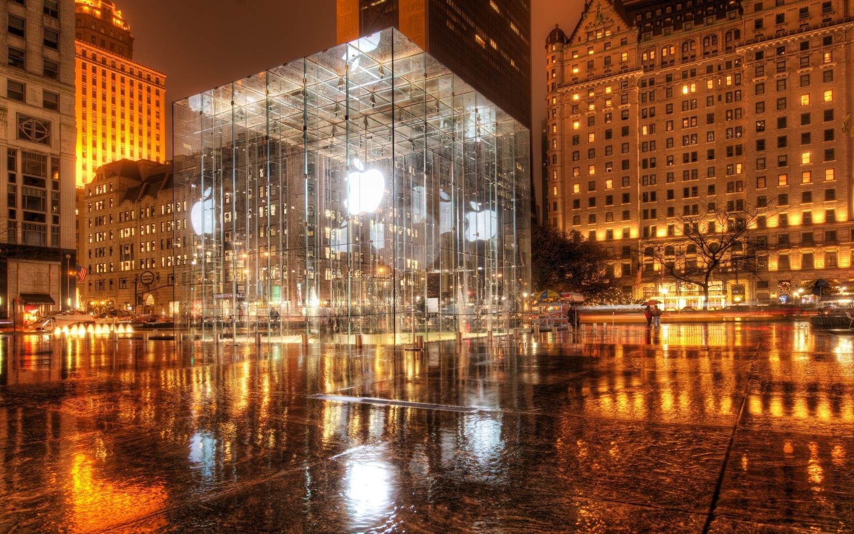 Apple Store At Night Wallpaper Wallpaperz Co
