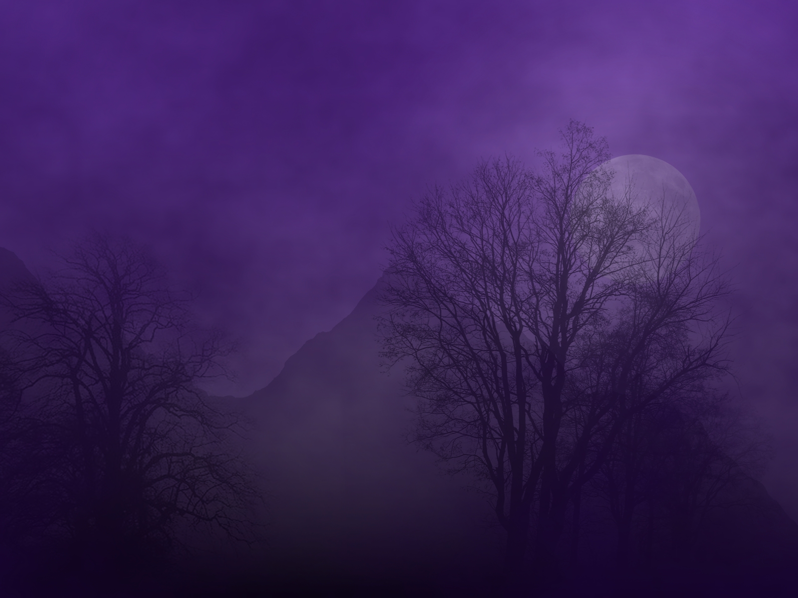 Purple Haze Moon Wallpaper