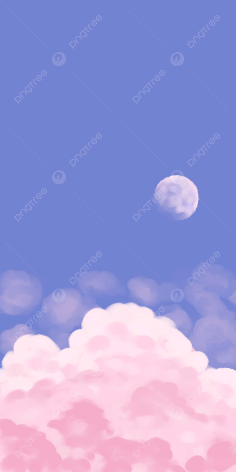 Pink And Blue Clouds Wallpaper