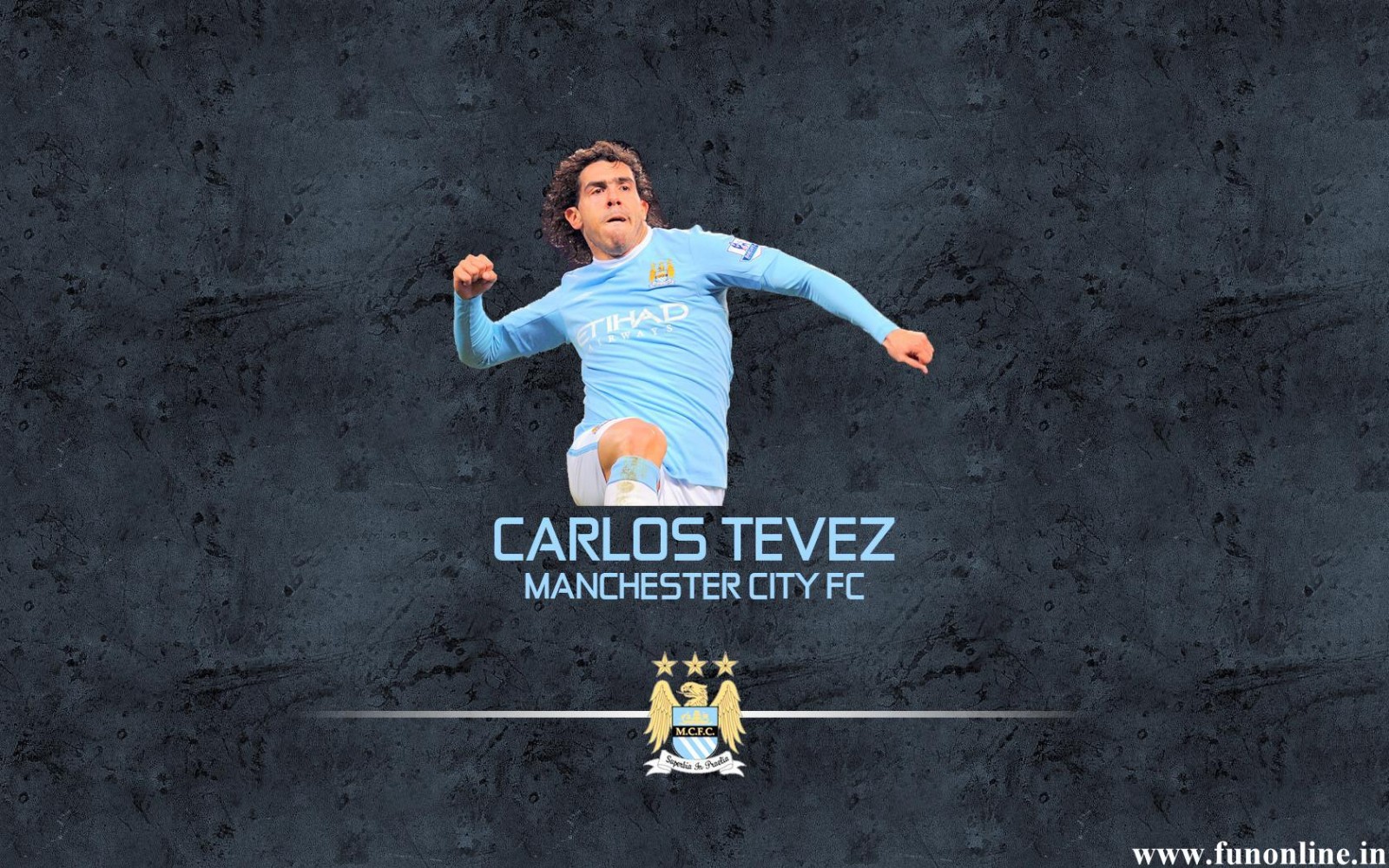 Carlos Tevez Forward Player Of Manchester City Desktop Wallpaper