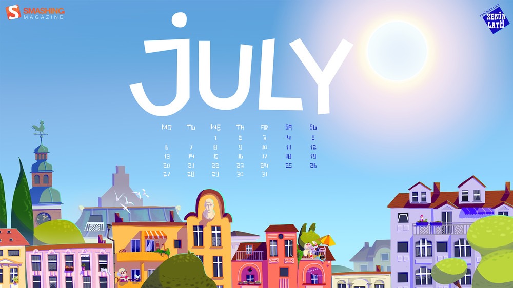 Wallpaper Calendar July Windows Theme Next Of