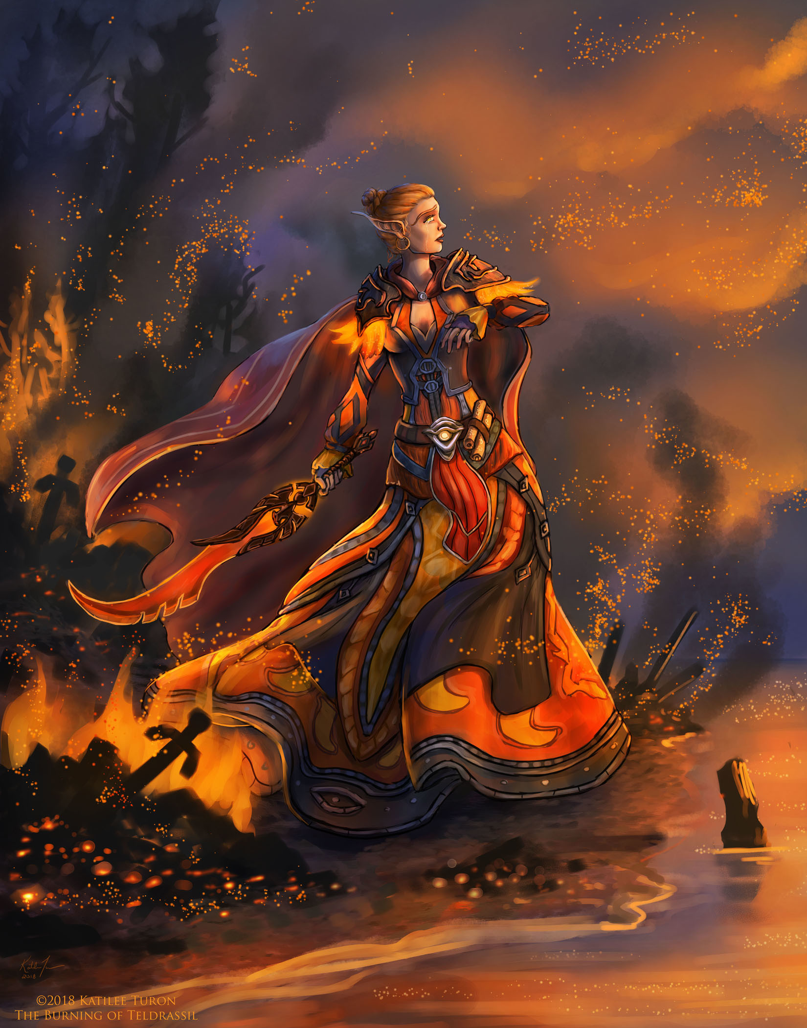 The Burning Of Teldrassil Wow Fanart By Katilee Turon