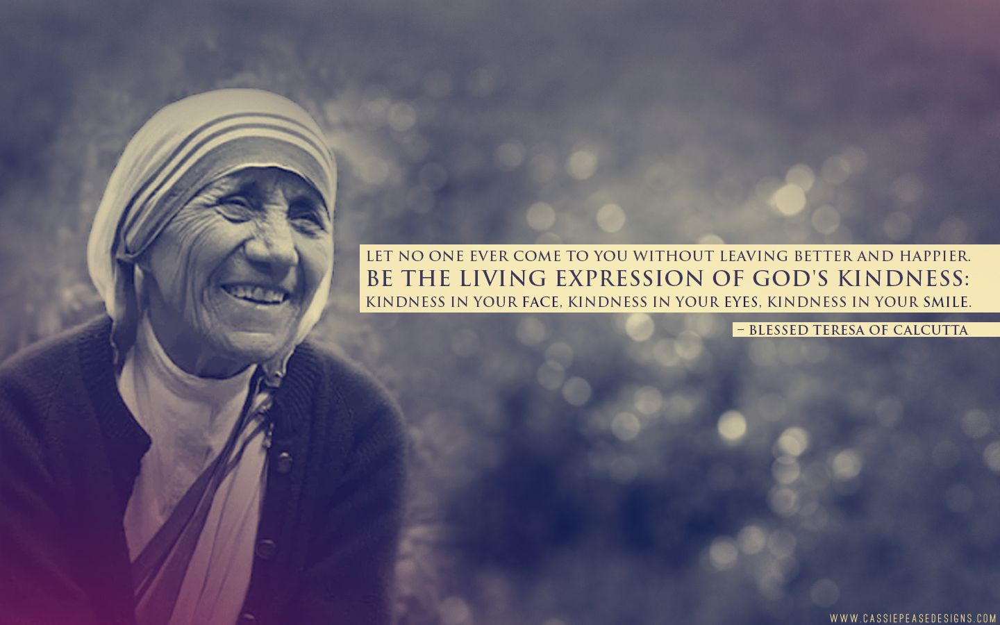 Mother Teresa Expression Of God S Kindness Desktop Wallpaper