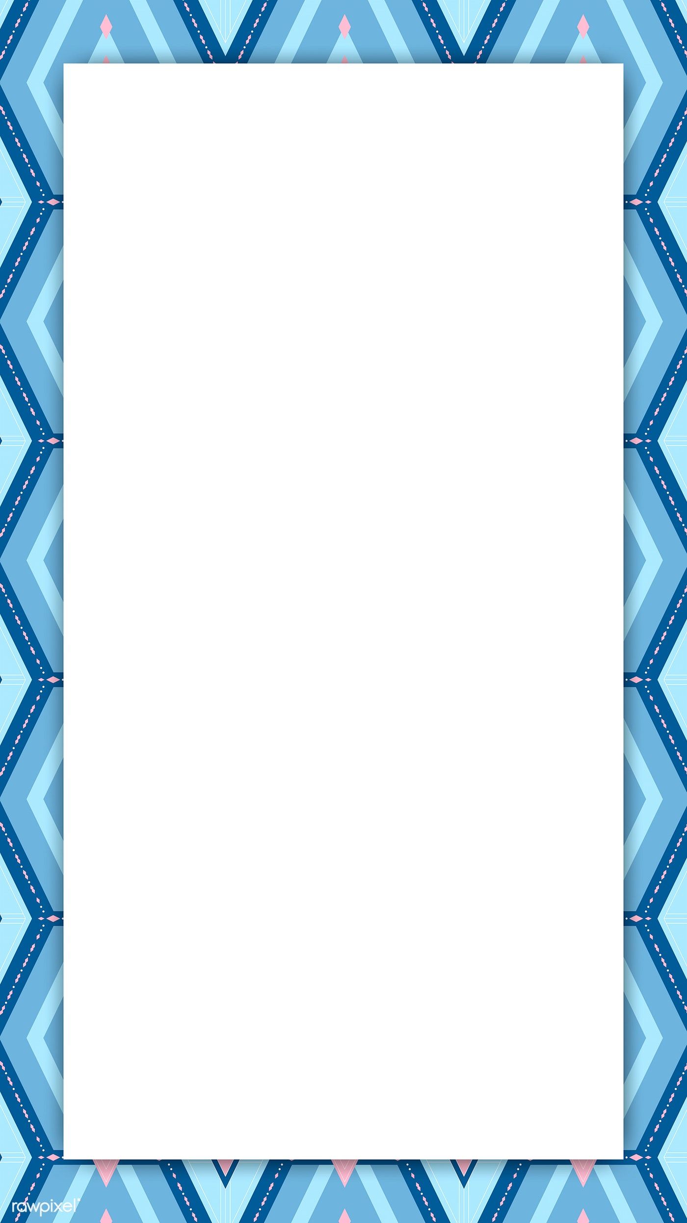Bright blue geometric patterned mobile screen wallpaper premium 1400x2489