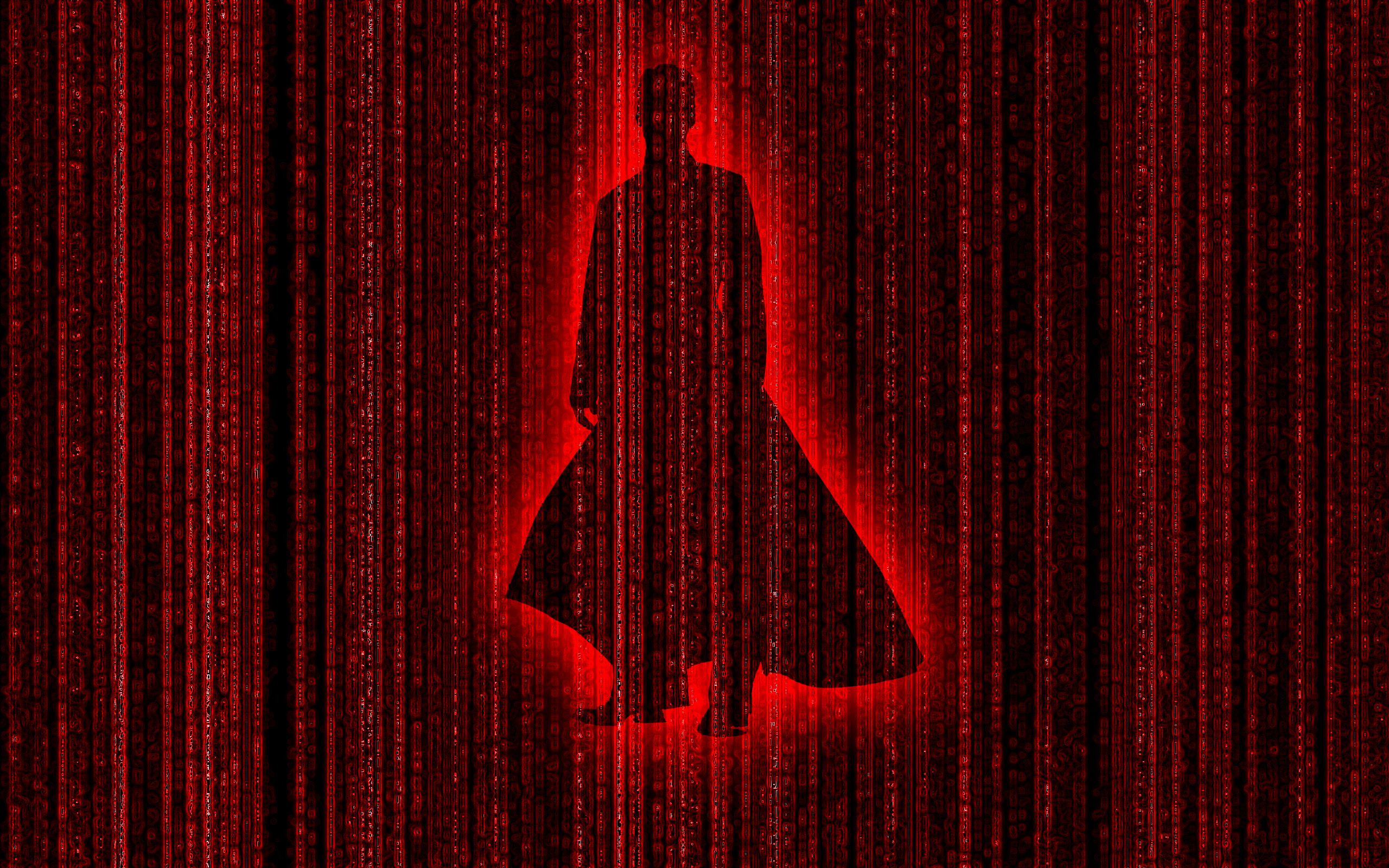 Wallpaper The Matrix Red And Black