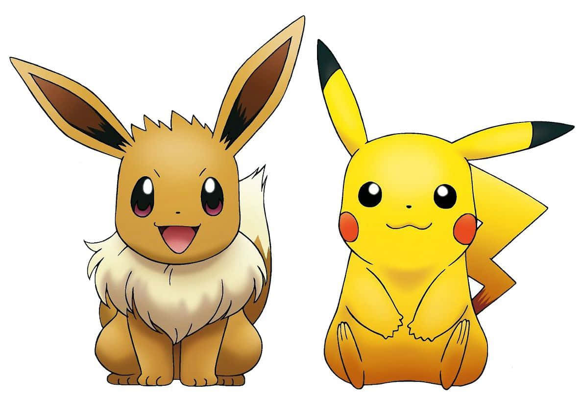 Cute Pikachu And Eevee Wallpaper