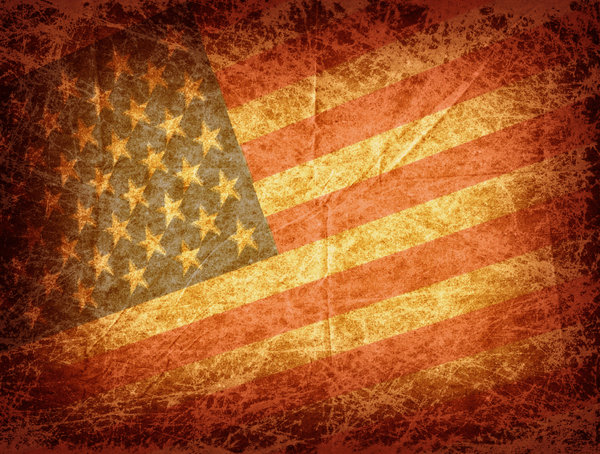 Grunge Flag A Grungy Background With The Usa