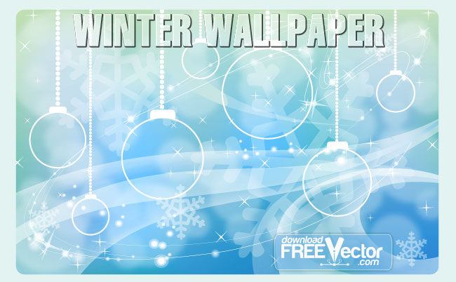 Blue Winter Wallpaper Vector Christmas Background With