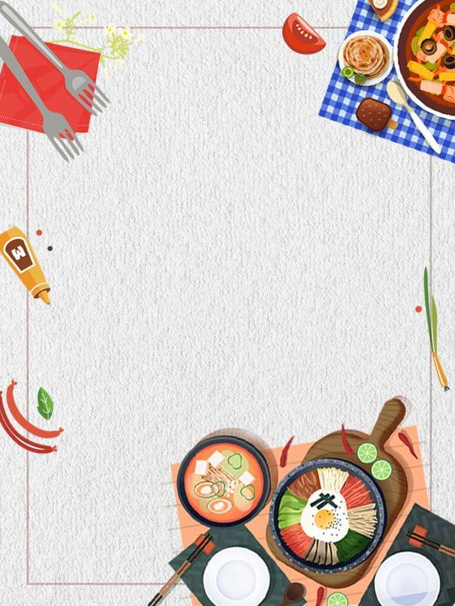 Vector Minimalistic Cartoon Food Poster Background Wallpaper Image