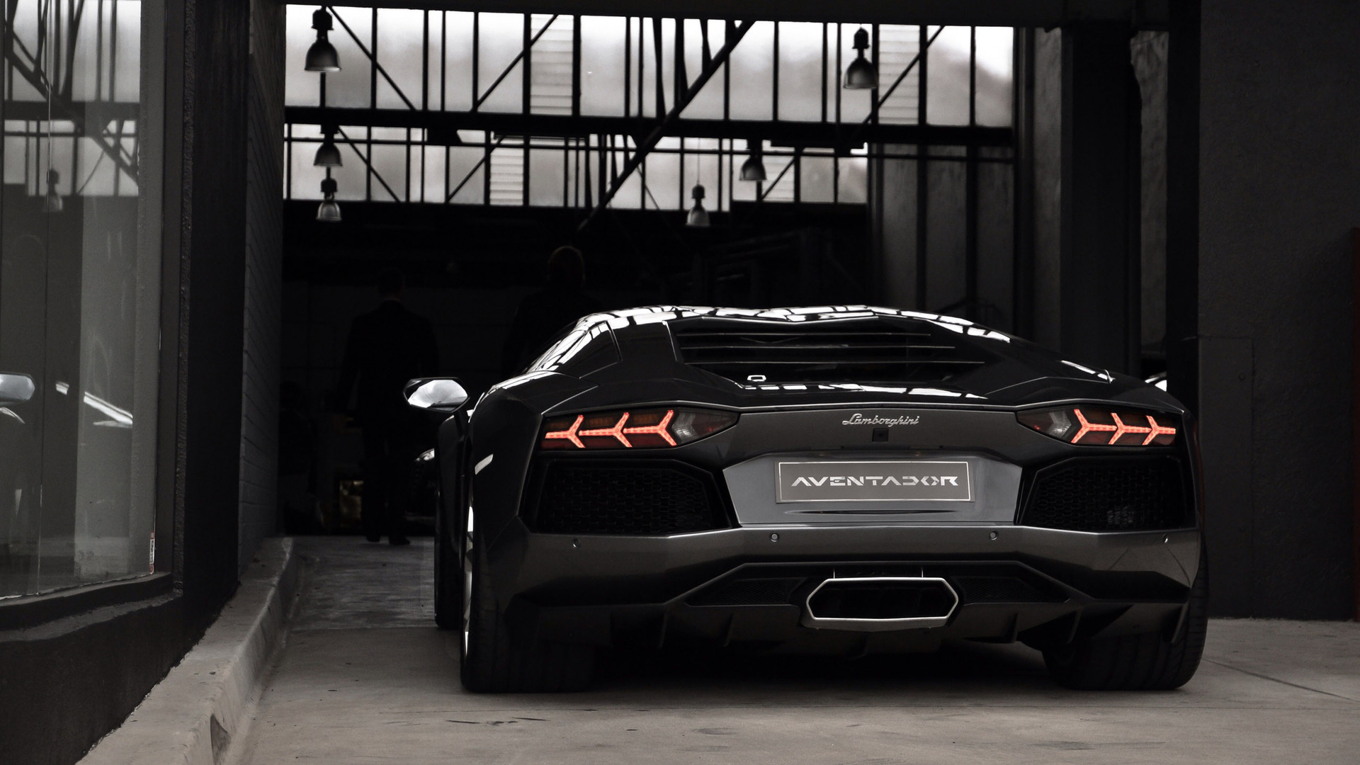 Lamborghini Aventador Rear Car HD Wallpaper