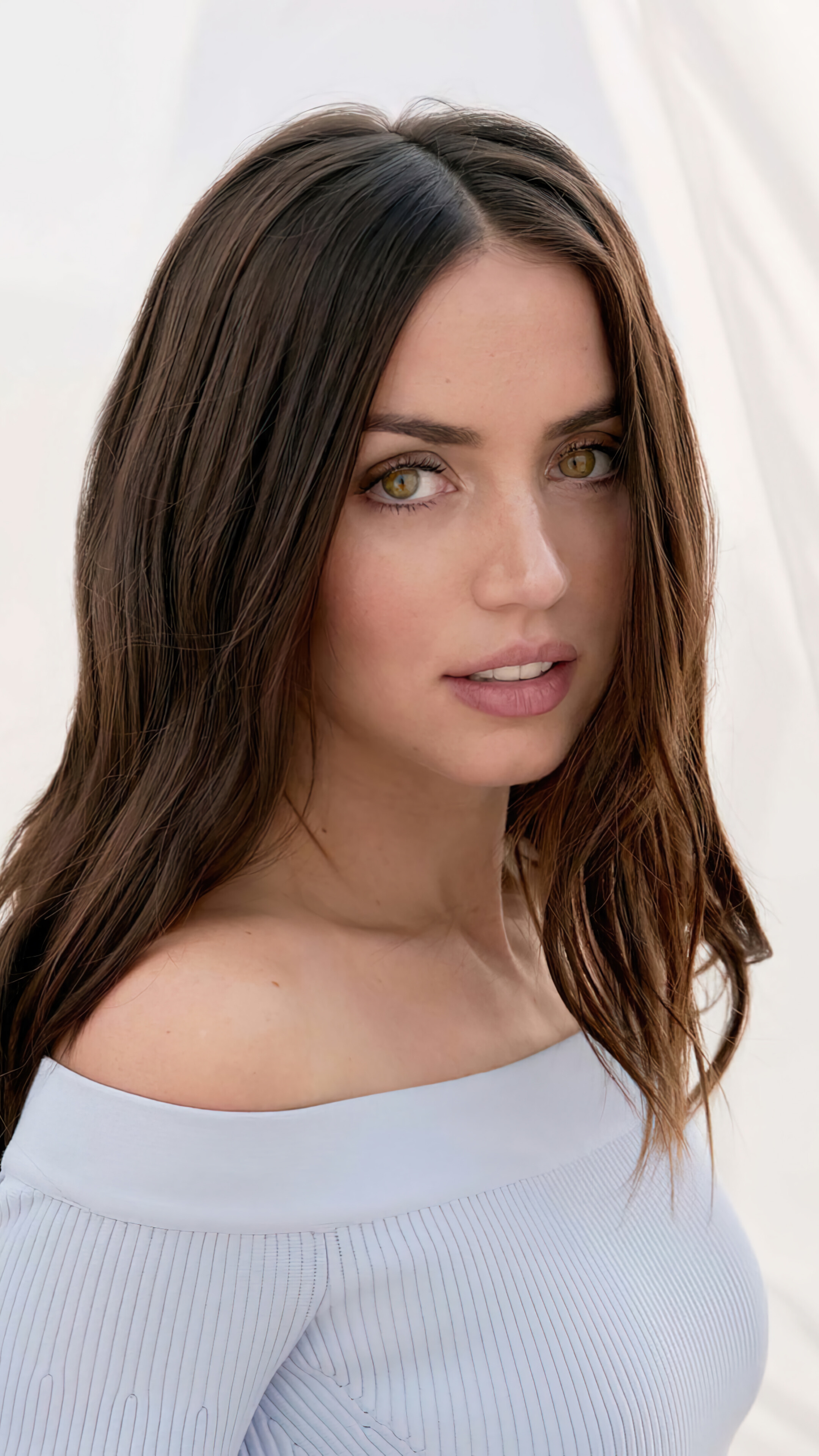 Ana De Armas With Red Dress In Background Of Field Mountain And Blue Sky 4K  HD Ana De Armas Wallpapers  HD Wallpapers  ID 52167