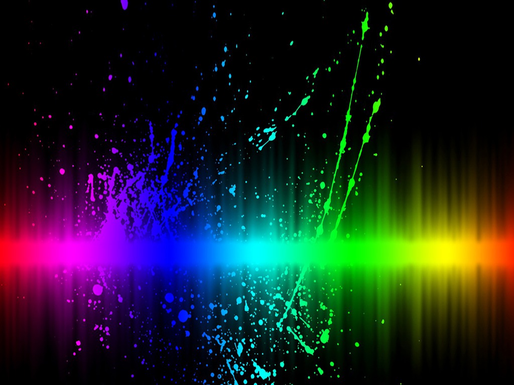 Neon Color Splash Paint Background