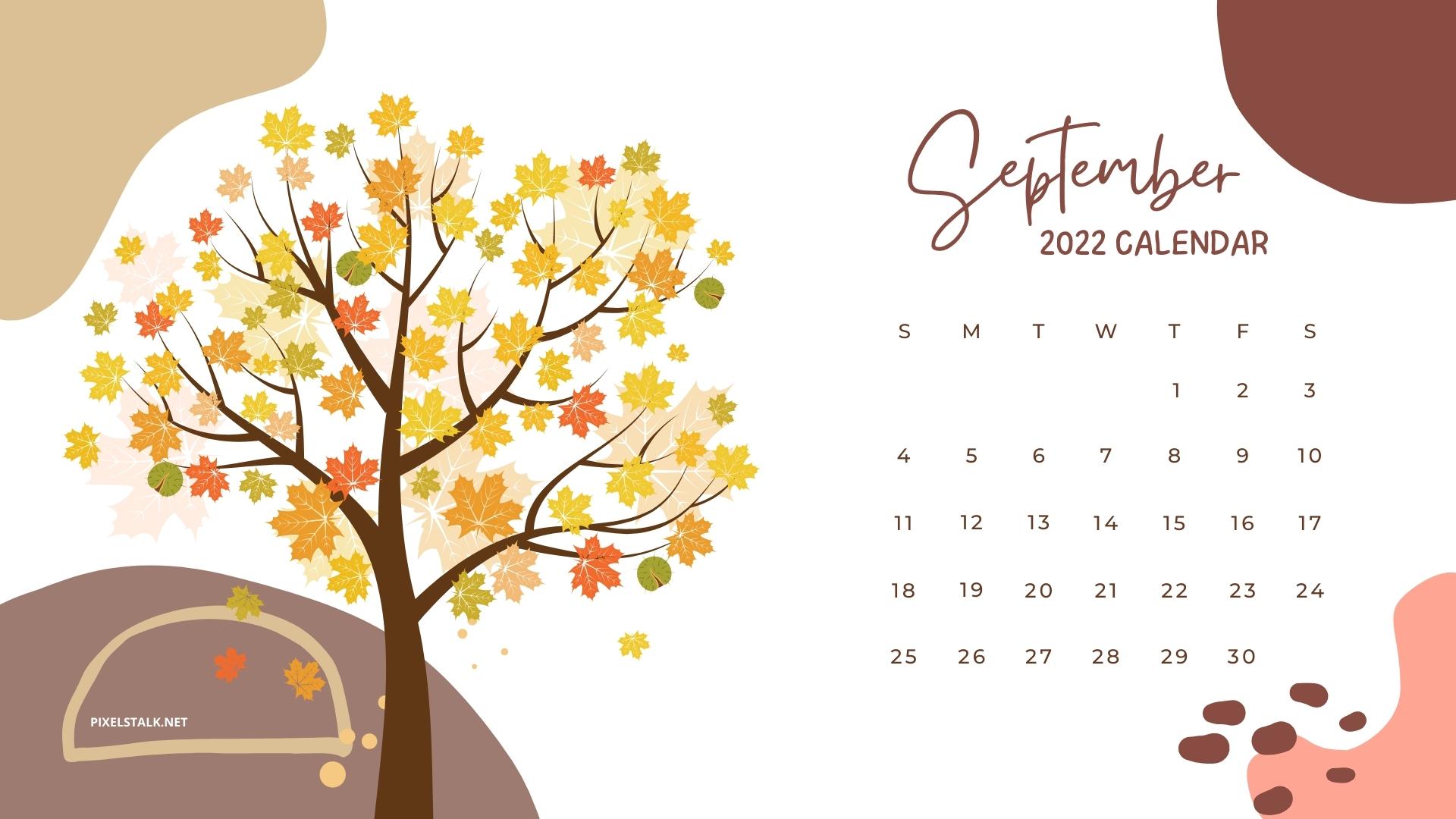 September 2022 Calendar Wallpaper HD Download 1920x1080
