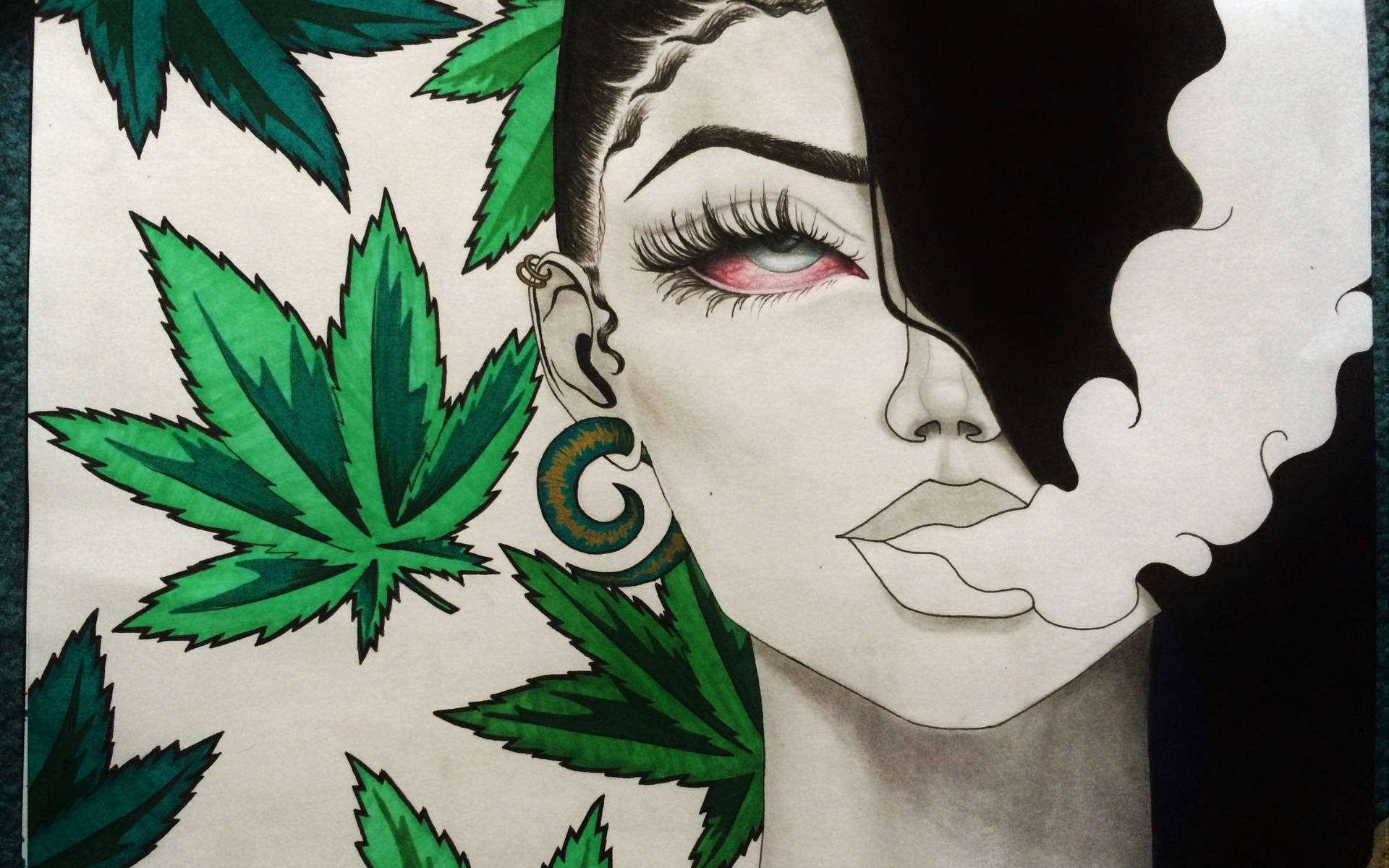 Smoking Weed Wallpaper