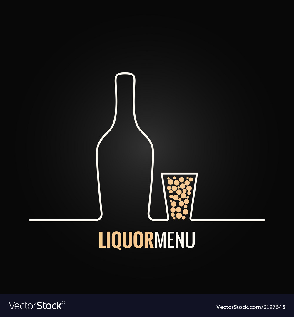Free download liquor bottle glass shot design background vector image