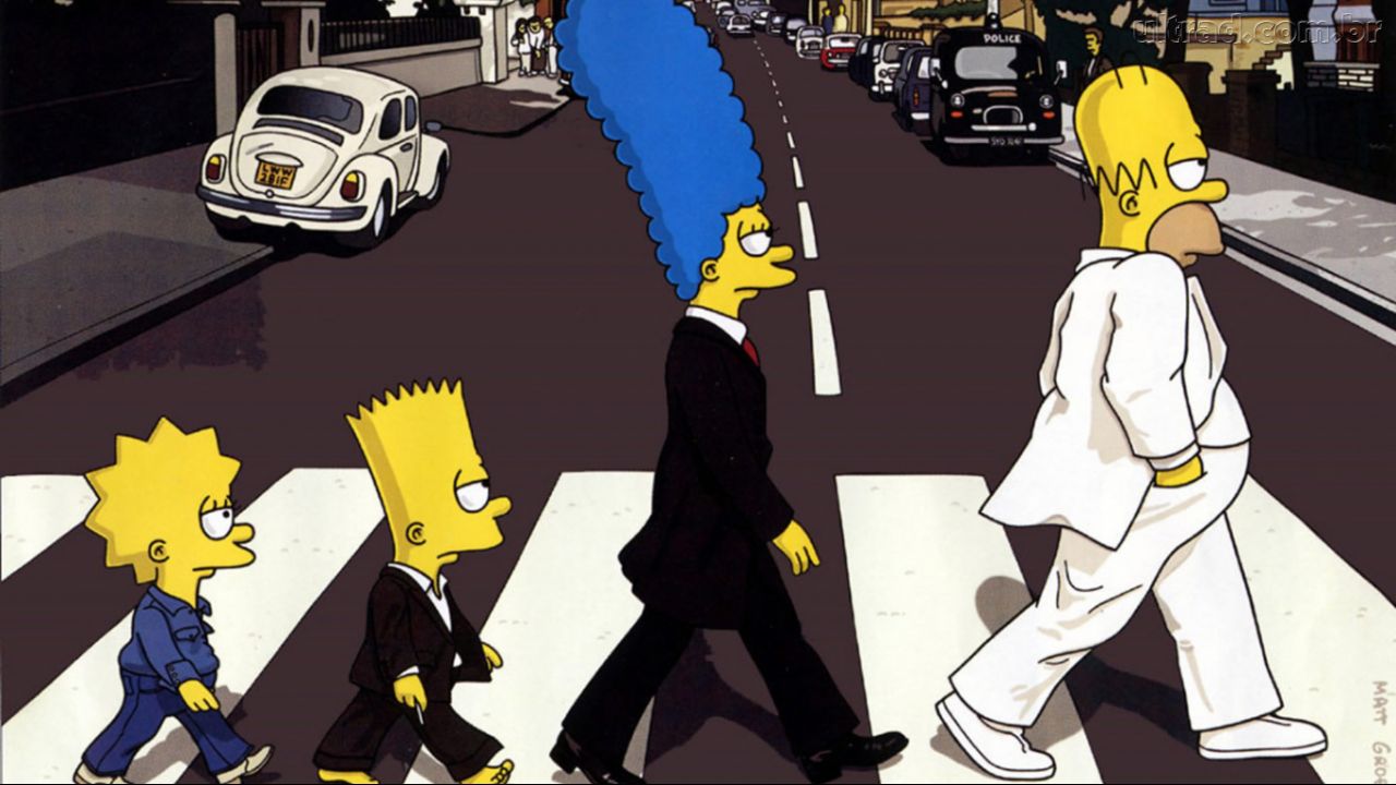 Papel De Parede Os Simpsons Abbey Road