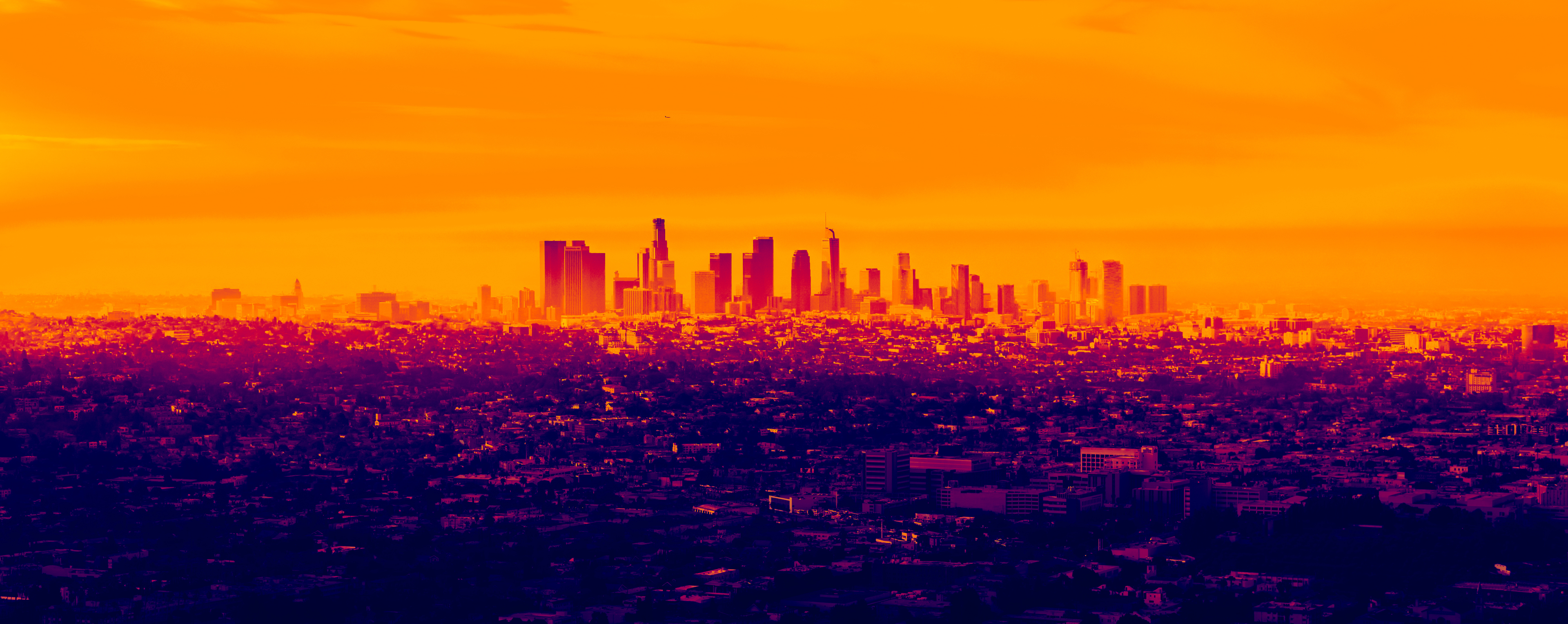 La Cityscape In Infrared Wallpaper HD City 4k Image