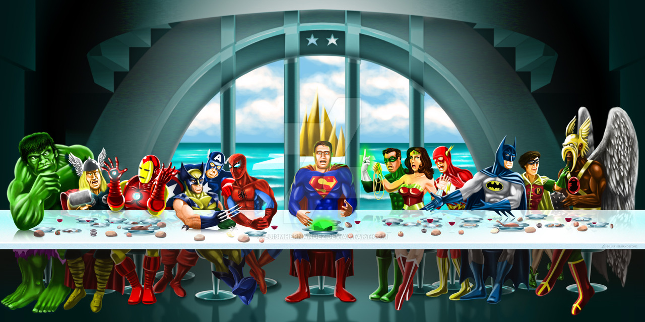 Superhero Last Supper By Luismhernandez
