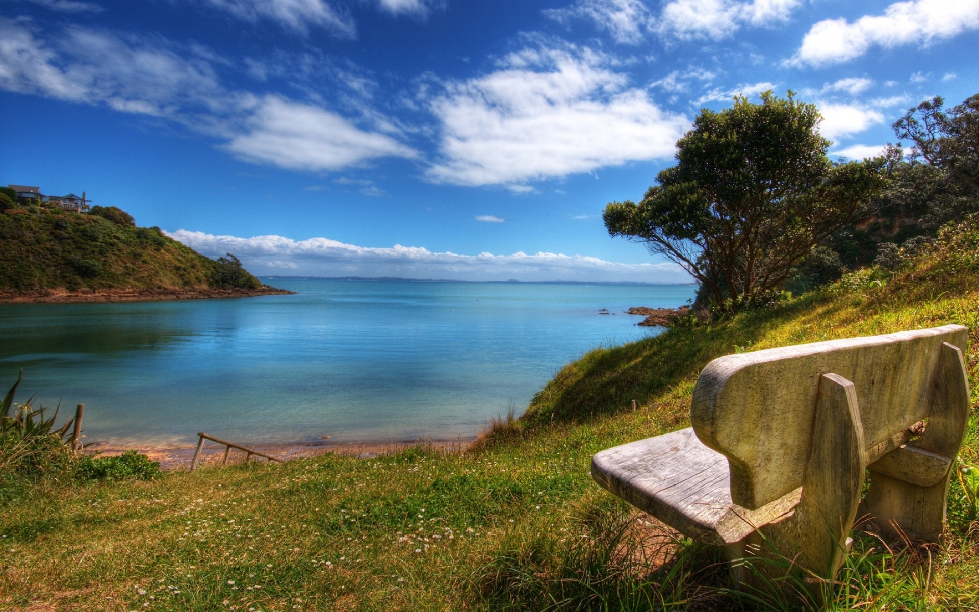 Ocean Scenery Bench 3d And Abstract Wallpaper Best HD