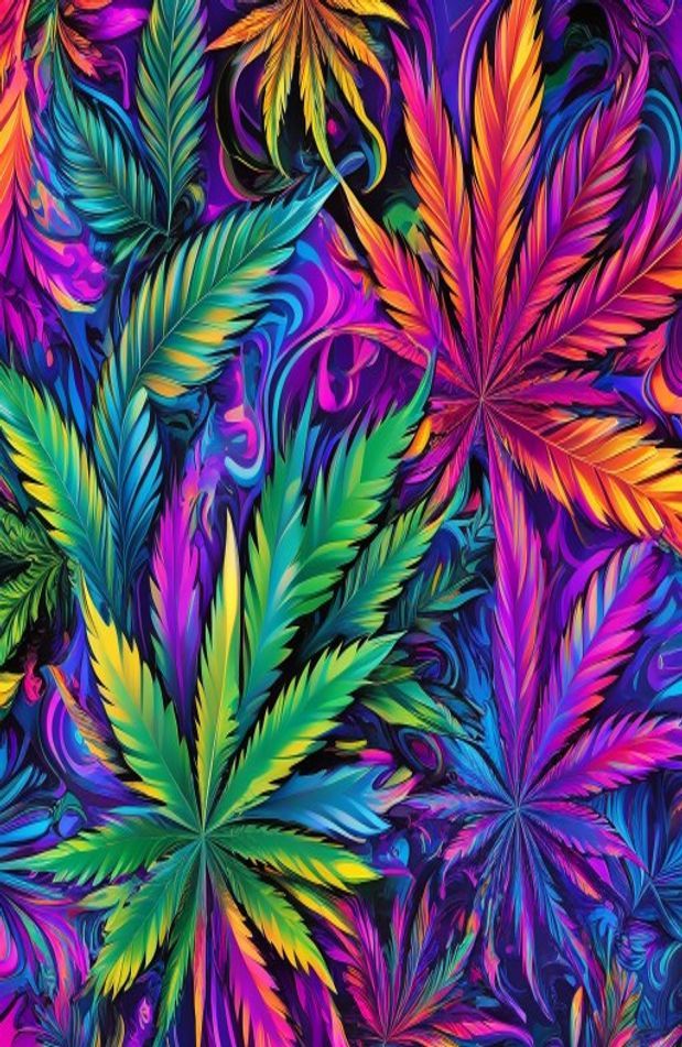 Psychedelic Weed Wallpaper
