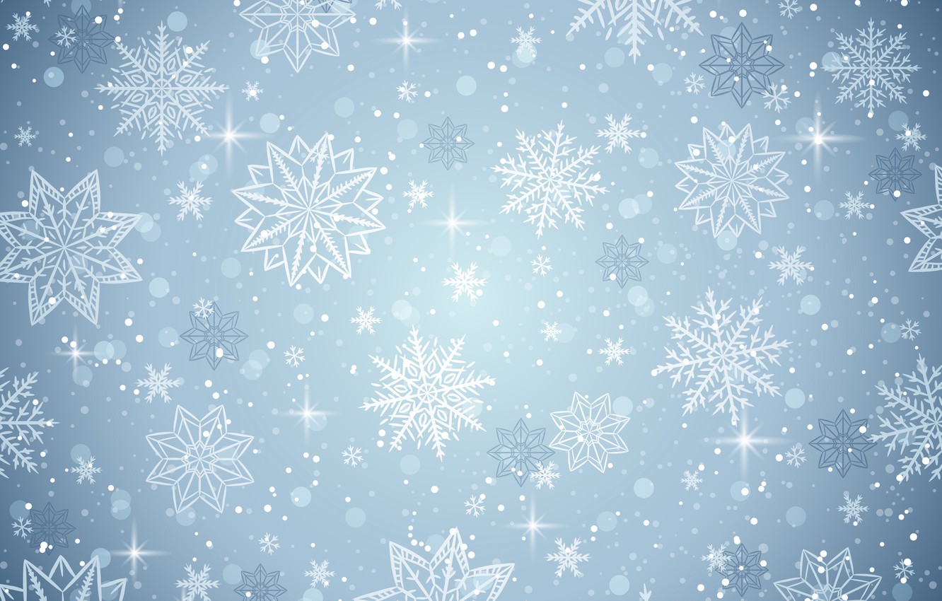 Wallpaper Winter Snowflakes Background