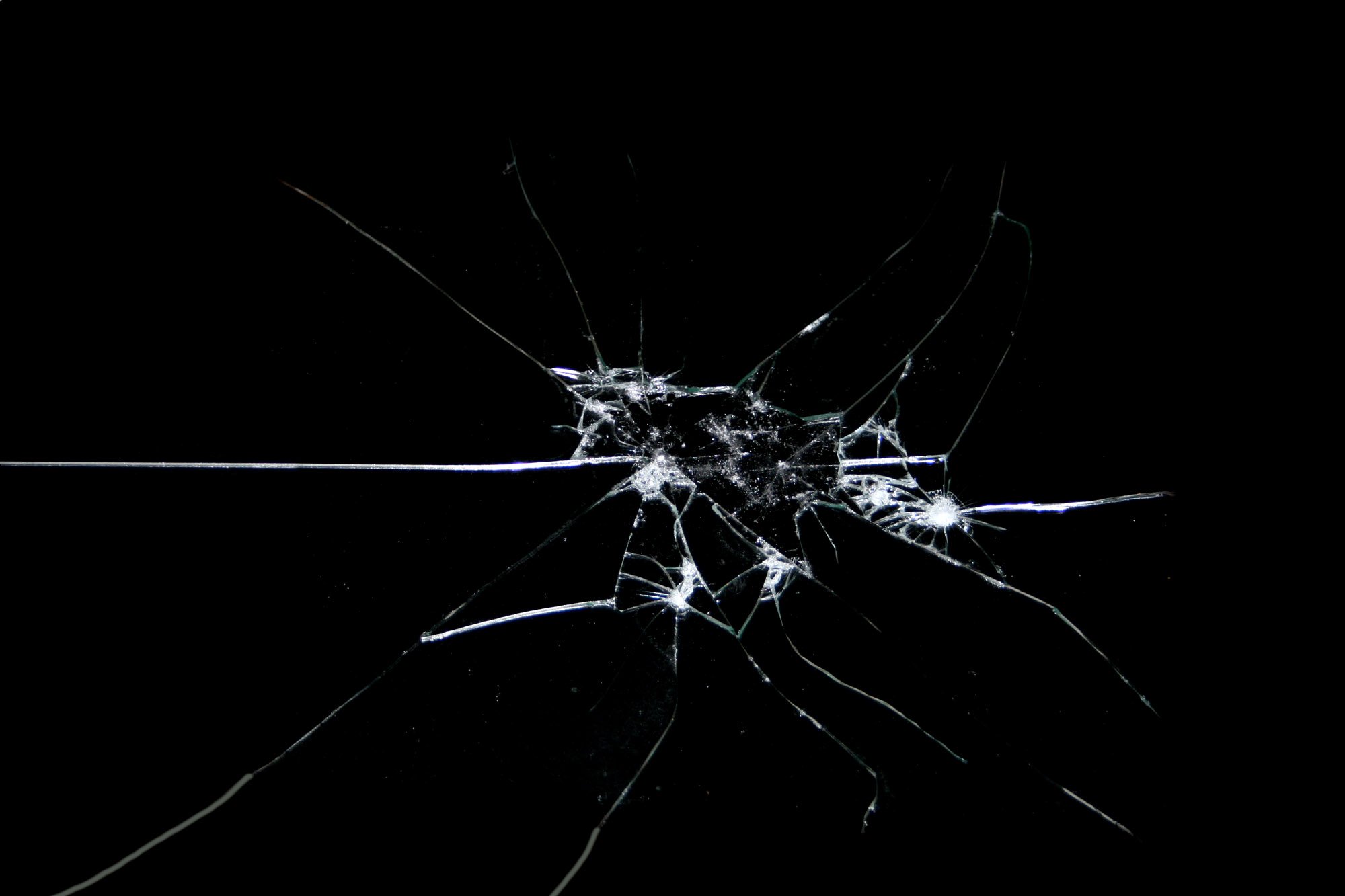 Broken Glass Shattered Crack Abstract Window Bokeh Pattern Psychedelic