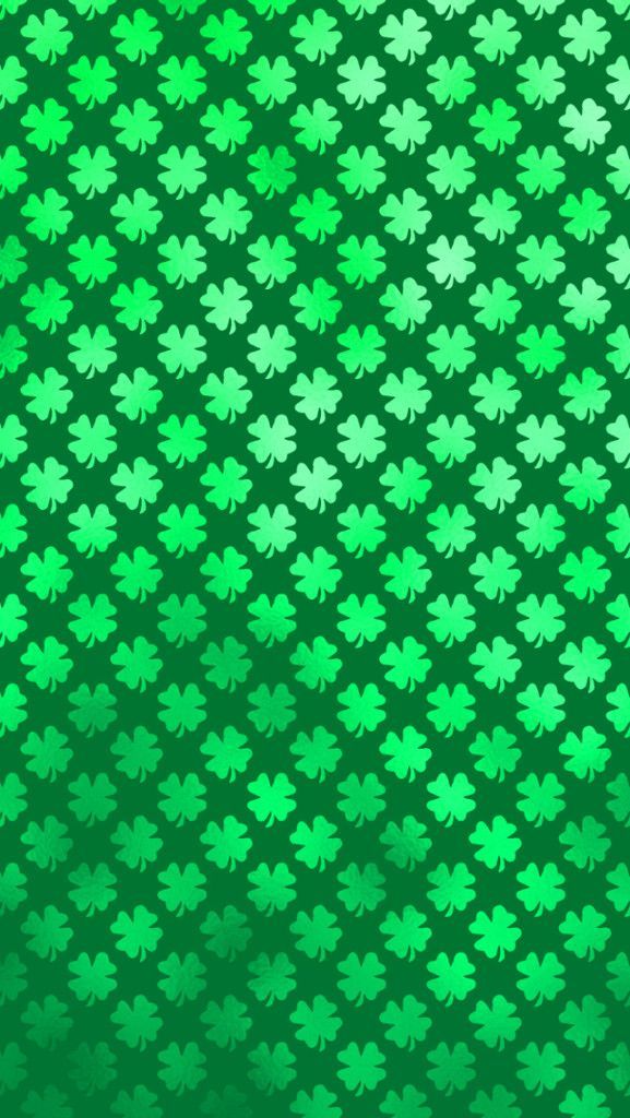 Shamrock Four Leaf Clover Saint Patricks Day iPhone Wallpaper