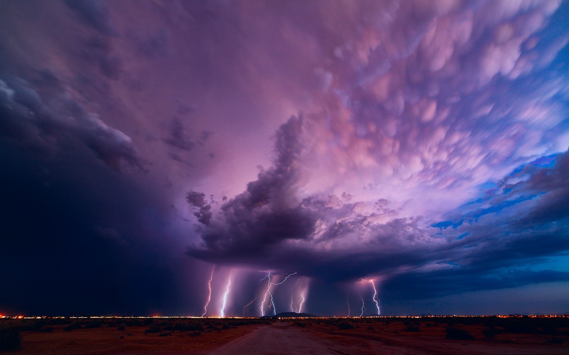 Lightning Storm Wallpaper Stock Photos