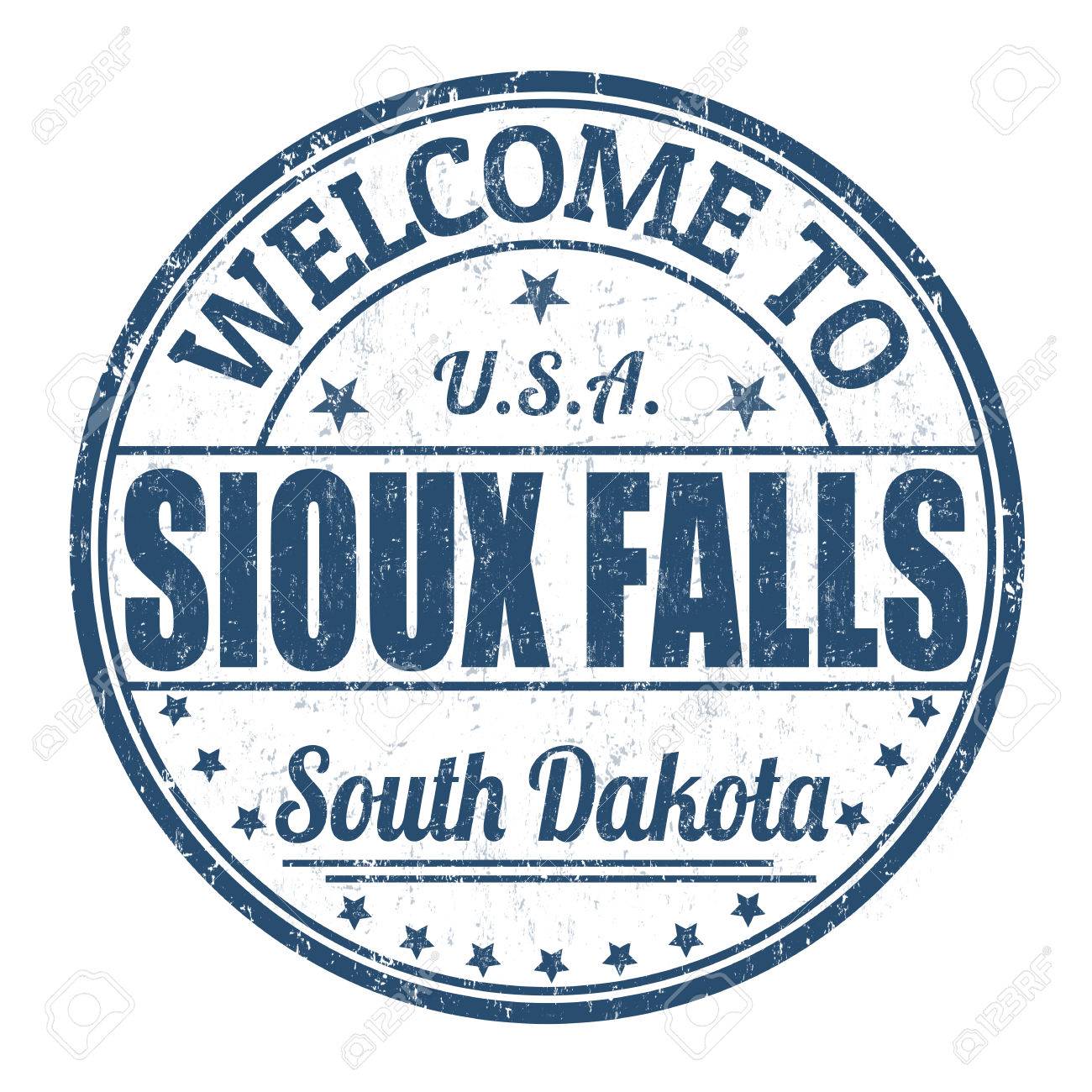 🔥 Free download To Sioux Falls Grunge Rubber Stamp On White